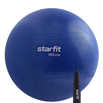 Мяч гимнастический STARFIT GB-109, антивзрыв с ручным насосом, 85см,1500г в Магазине Спорт - Пермь