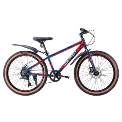 Велосипед COMIRON REBEL, 24", 8 скоростей, (рама 13), сине-красный в Магазине Спорт - Пермь