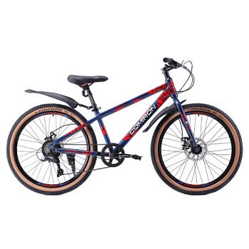 Велосипед COMIRON REBEL, 24", 8 скоростей, (рама 13), сине-красный
