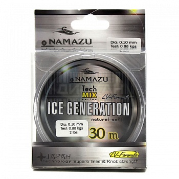 Леска Namazu Ice Generation, L-30m, d-0.10mm, test-0.88кг