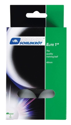 Мяч для настольного тенниса Donic Elite, 1 звезда, цвет: белый, 6 штук