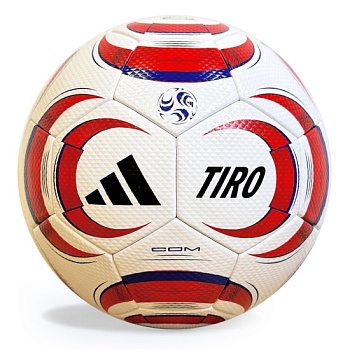 Мяч футбольный ADIDAS Tiro Competition JW1534 FIFA Pro, бело-красный, размер 5