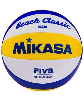 Мяч для пляжного волейбола MikasaVXL30 синтетическая кожа, размер 5