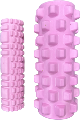Валик для спины набор 2в1, 33x14см и 30х8см , цвет розовый, массажный МФР ролик в Магазине Спорт - Пермь