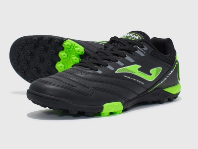 Бутсы шипованные JOMA MAXIMA MAXS2401 TF, цвет черный/зеленый