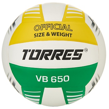 Мяч волейбольный TORRES VB 650, ПУ V32425, размер 5