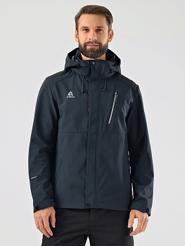 Ветрозащитная мужская куртка софтшелл на флисе Azimuth 221/21870 202, темно-серая в Магазине Спорт - Пермь
