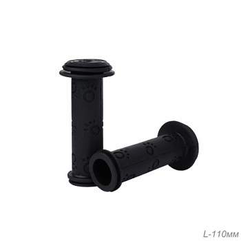 Грипсы детские 110мм, 2шт, черные. Материал: TPE