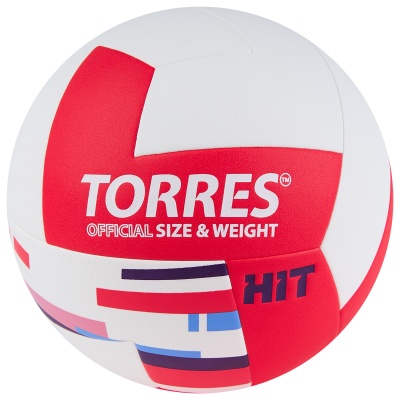 Мяч волейбольный TORRES Hit, V32355, размер 5