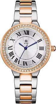 Наручные женские кварцевые часы Mikhail Moskvin 1515A10B1 комби браслет римские цифры в магазине Спорт - Пермь