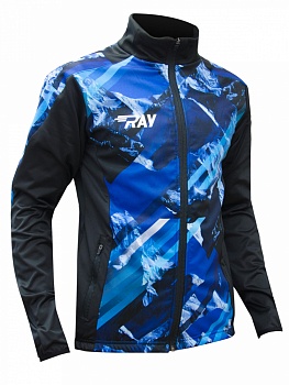 Куртка разминочная RAY WS модель PRO RACE (Men) принт синий/черный в Магазине Спорт - Пермь