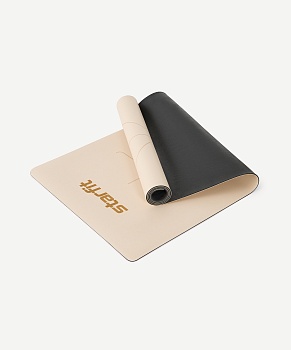 Коврик для йоги STARFIT FM-701 185x68x0,5 см бежевый, с принтом в Магазине Спорт - Пермь
