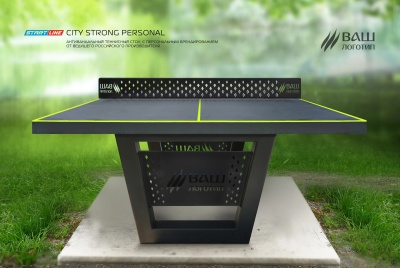 Теннисный стол антивандальный Start Line City Strong Personal Outdoor, всепогодный, цвет графит/черный