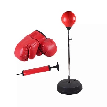 Набор боксерский для начинающих - напольная груша с перчатками YM-1024 в магазине Спорт - Пермь
