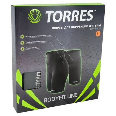 Шорты для коррекции фигуры TORRES BL6003, черный, размер M в Магазине Спорт - Пермь
