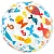 Мяч пляжный Intex "Узоры" 59040NP, d=51см, (от 3 лет), цвет МИКС, артикул 589357 в магазине Спорт - Пермь