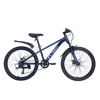 Велосипед TechTeam FLASH 24"(рама 13), синий  2024