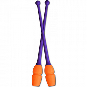 Булавы PASTORELLI двухцветные MASHA, длина 40,5 см Фиолетовый-Оранжевый