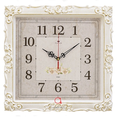 Часы настенные Рубин, 38х38 см большие часы на стену, бесшумные 3838-005 в магазине Спорт - Пермь