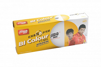 Мячи для для настольного тенниса DHS DUAL BiColour,  желто-белые, 10 штук