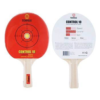 Ракетка для настольного тенниса TORRES Control 10, арт.TT0001, коническая ручка