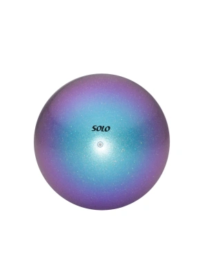 Мяч для художественной гимнастики Соло глиттер хамелеон «Бирюзово-сиреневый» BHML-11