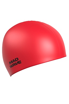 Шапочка для плавания Mad Wave Intensive Big, взрослая, M0531 12 2 05W, красный в магазине Спорт - Пермь