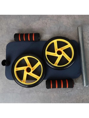Ролик для пресса Woohooo Double Wheel Ab Roller, 32 х 32 х 15см, желтый в Магазине Спорт - Пермь Ролик для пресса Woohooo Double Wheel Ab Roller, 32 х 32 х 15см, желтый в Магазине Спорт - Пермь