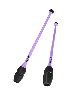 Булавы для художественной гимнастики Verba Sport 36.4 см, вставляющиеся, черно-фиолетовый