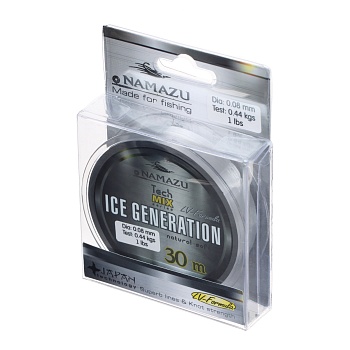 Леска Namazu Ice Generation, L-30m, d-0.08mm, test-0.44кг