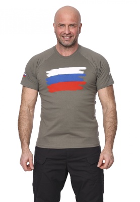 Футболка мужская Novatex "Patriot" (Патриот), хлопок, цвет олива
