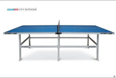 Теннисный стол антивандальный Start Line City Outdoor, всепогодный, с сеткой, синий