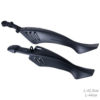 Крылья для велосипеда для колёс на 24-26". COMIRON Trailblazer. комплект 2 шт. Цвет: Черный