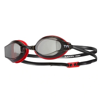Очки для плавания TYR Blackops 140 EV Racing, арт.LGBKOP-055, серые линзы, красная оправа в магазине Спорт - Пермь