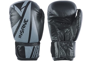 Перчатки боксерские INSANE ARES IN22BG300, черные, кожа в магазине Спорт - Пермь