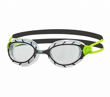 Очки для плавания ZOGGS Predator Small, цвет: черный/зеленый/прозрачный в магазине Спорт - Пермь