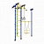 Комплекс «Шведская стенка ROMANA Карусель R33», (ДСК 3.8.06.Т.490.01-64), синий/желтый в Магазине Спорт - Пермь
