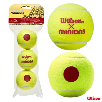 Теннисные мячи Wilson Minions Stage 3 Red (3 мяча в упаковке), арт. WR8202701001