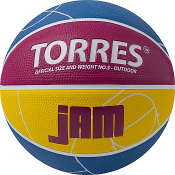 Мяч для баскетбола TORRES Jam, B023123, размер 3