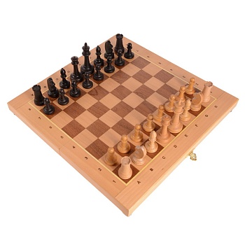 Шахматы(Кинешма) складные, бук, 45 мм, с утяжеленными фигурами