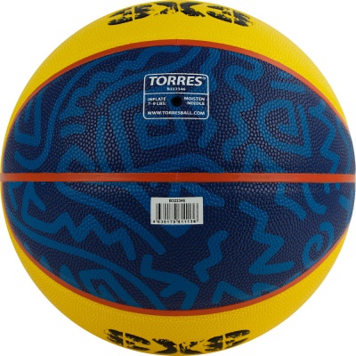 Баскетбольный мяч TORRES 3х3 (стритбол), синтетическая кожа, Outdoor B322346, размер 6