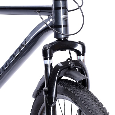 Велосипед COMIRON SYSTEM 27,5", 10 скоростей, (19 рама), цвет серый полис чёрный глянцевый в Магазине Спорт - Пермь