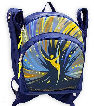 Рюкзак для художественной гимнастики Царевна-Лебедь Арабеск Северное сияние темно-синий