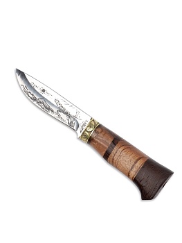 Нож охотничий «Гуннар», 22 см, клинок 112 мм/2.8 мм, с узором