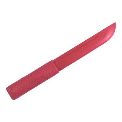 Макет ножа тренировочный E413R, мягкое лезвие, жесткая ручка, красный, 24см в магазине Спорт - Пермь