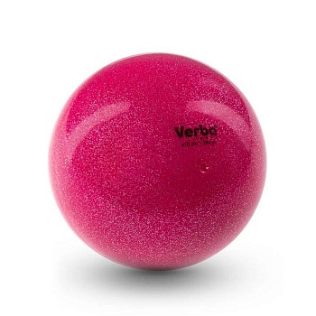 Мяч для художественной гимнастики Verba Sport, цвет: розовый с блестками