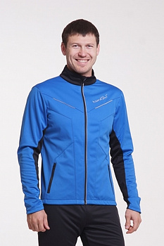 Разминочная куртка Nordski Premium Blue/Black NSM 443700 в магазине Спорт - Пермь