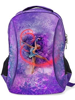 Рюкзак для художественной гимнастики Verba Sport L 051 фиолетовый/лента 42*30*17
