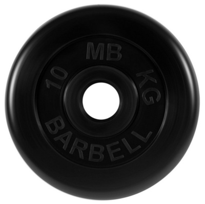 Диск обрезиненный MB Barbell Стандарт, d=51мм, 10кг, черный в Магазине Спорт - Пермь