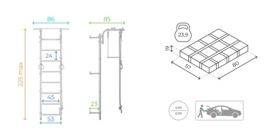 Комплекс «Шведская стенка ROMANA Next Muar» Артикул:01.21.8.00.490.03.06-24 в Магазине Спорт - Пермь